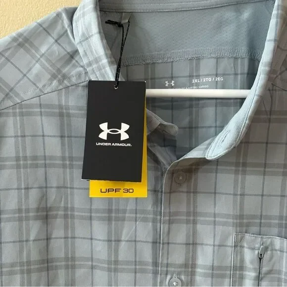 Under Armour Mens Drift Tide 2.0 Plaid Short-Sleeve T-Shirt - Picture 7 of 9